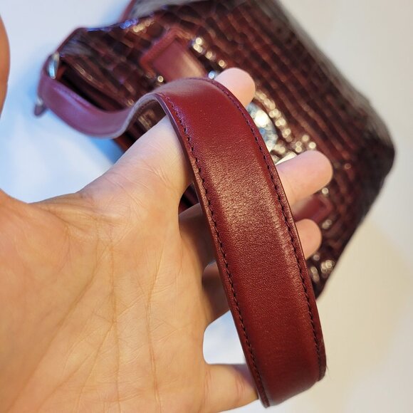 Brighton Croc Embossed Patent Leather Zip Tote - Picture 12 of 14